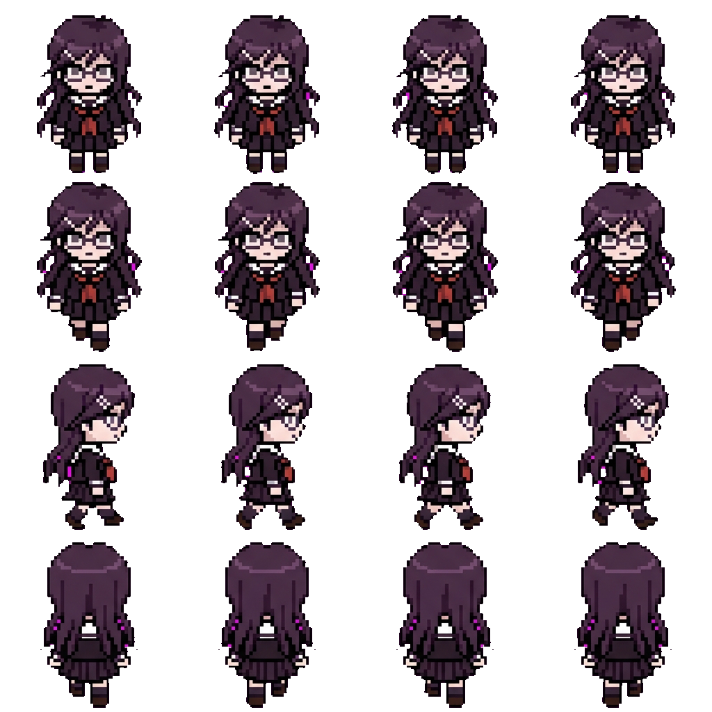 Toko fukawa movement sprite
