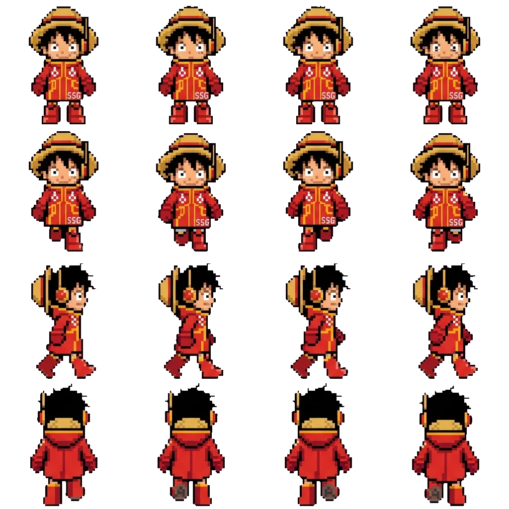 Luffy movement sprite