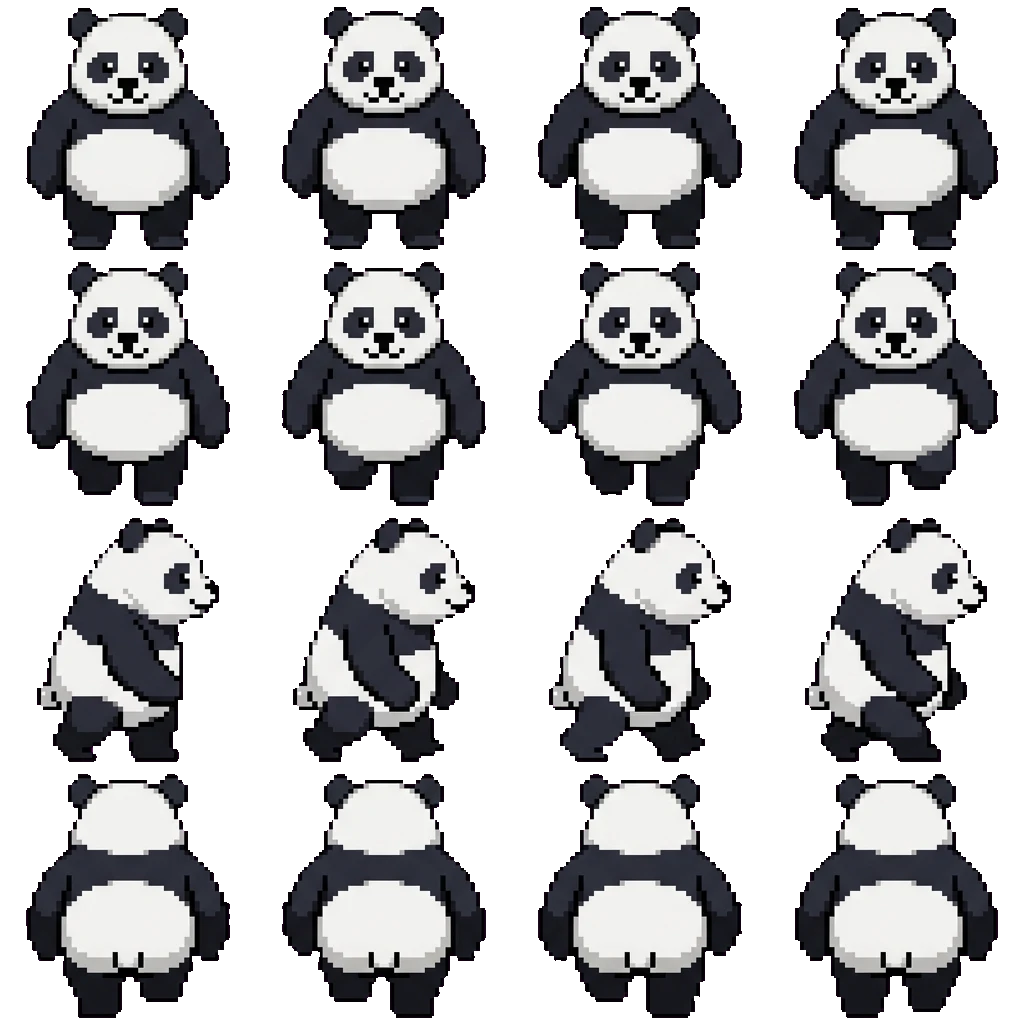 Panda movement sprite