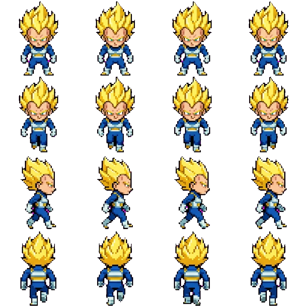 Vegeta movement sprite