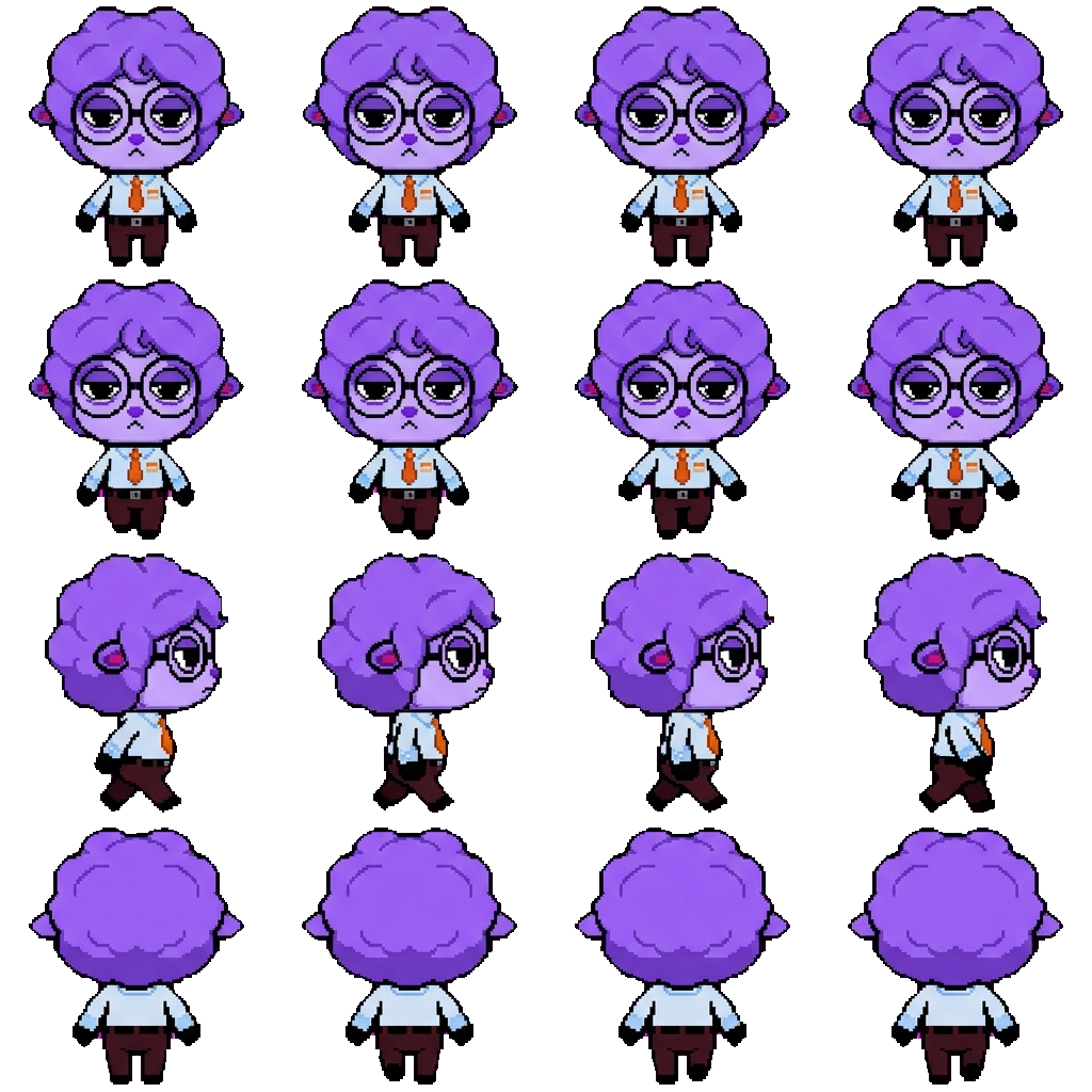 Secretary Sheep movement sprite