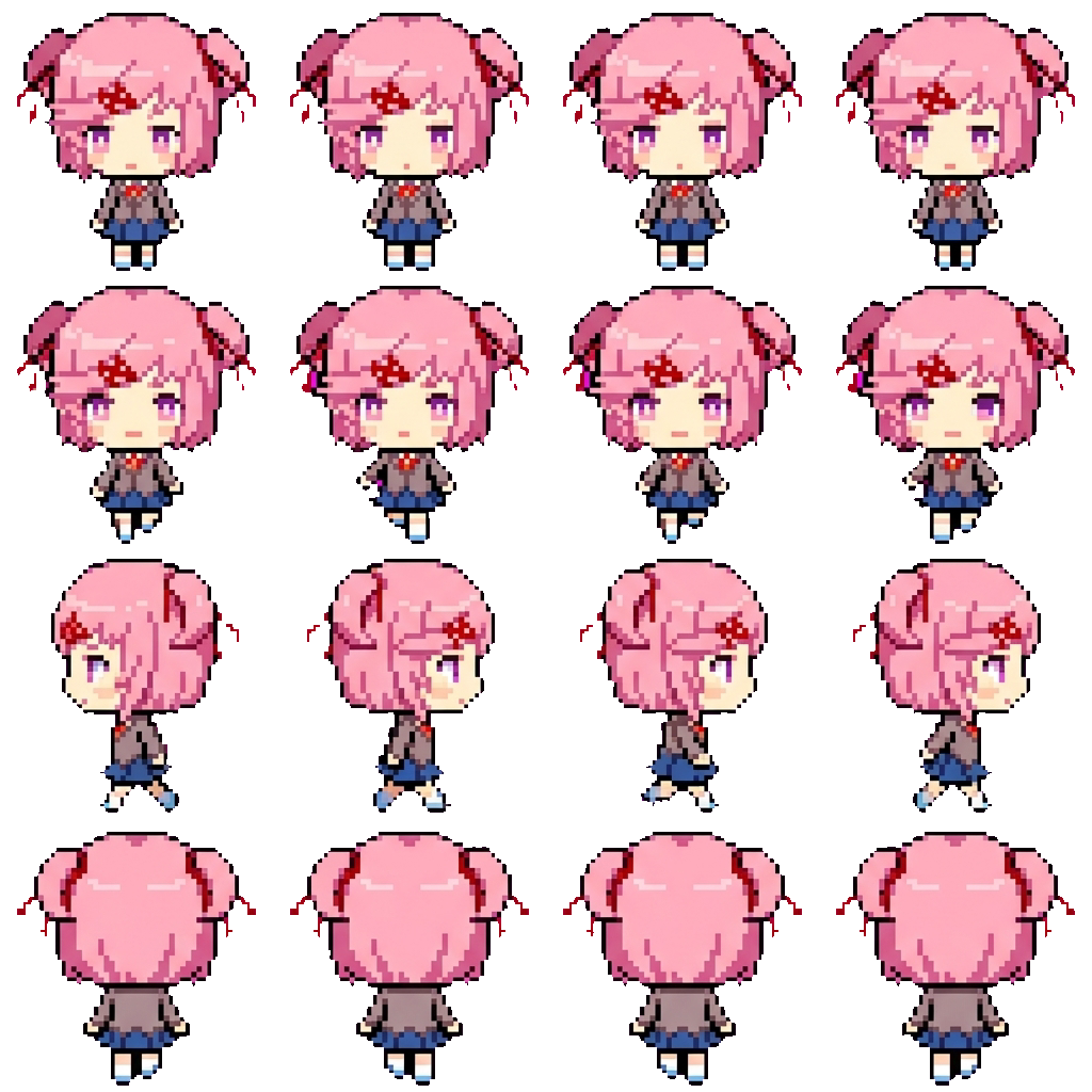 Natsuki movement sprite