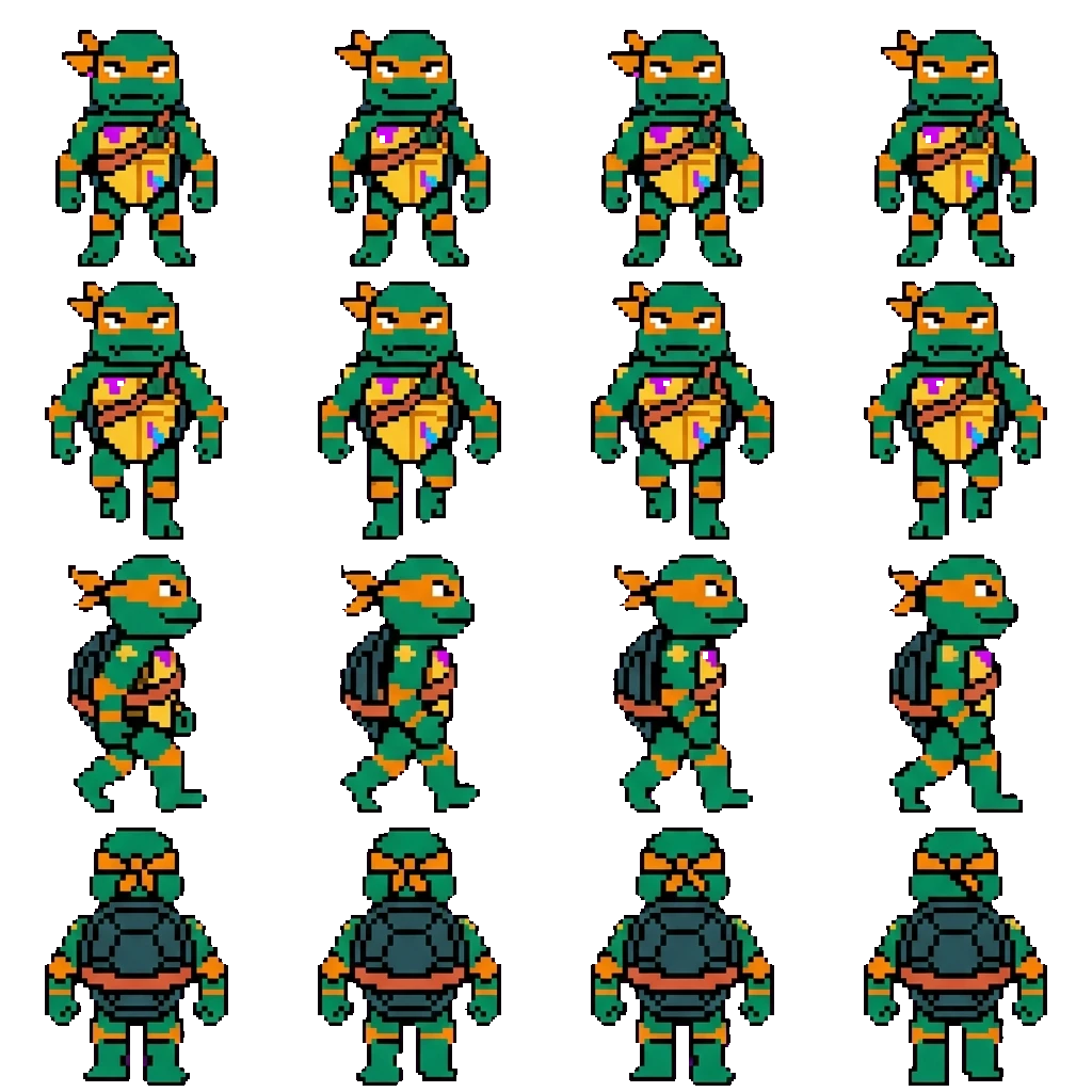 Michelangelo Hamato movement sprite