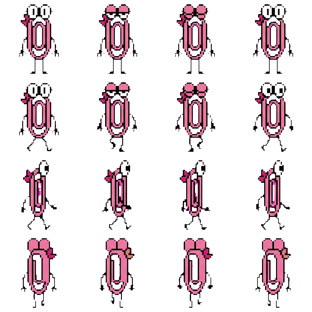 Penny Paperclip movement sprite