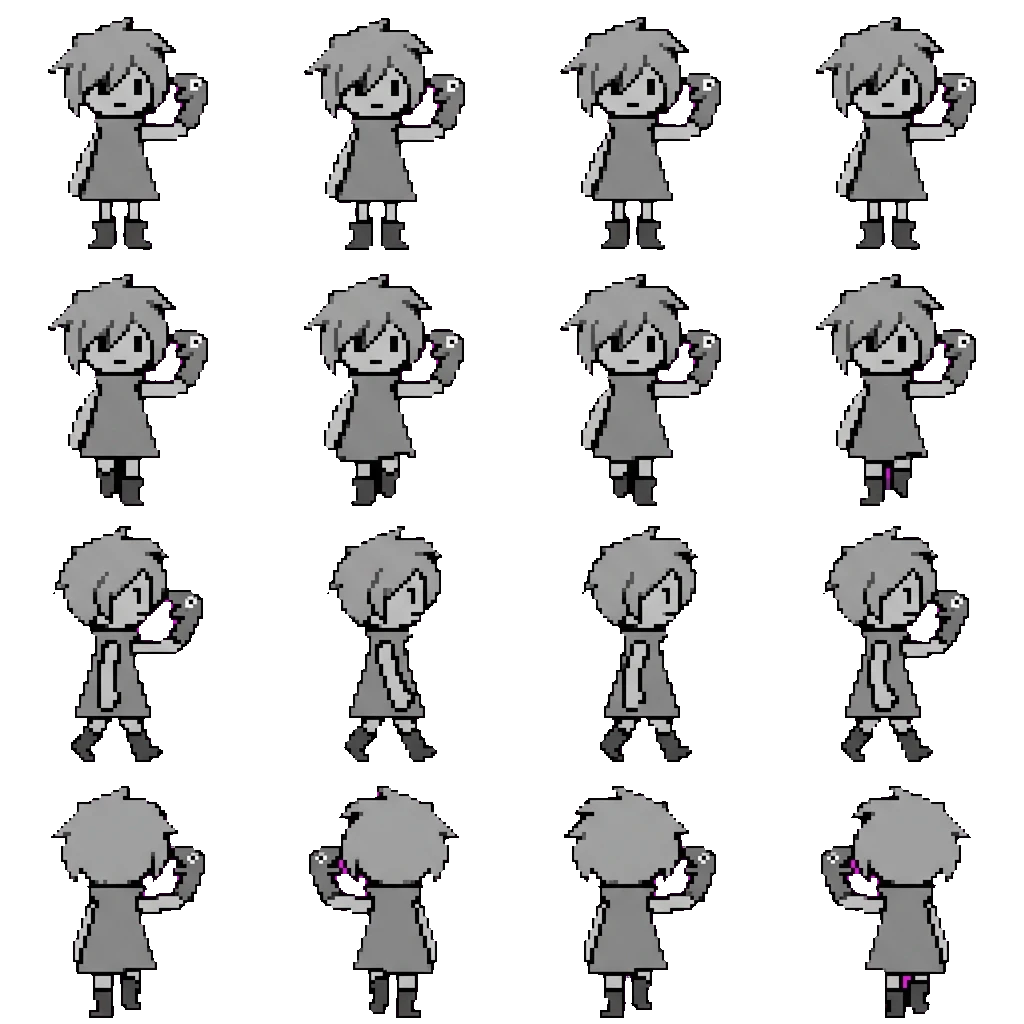 Sisyphe and sock puppet movement sprite