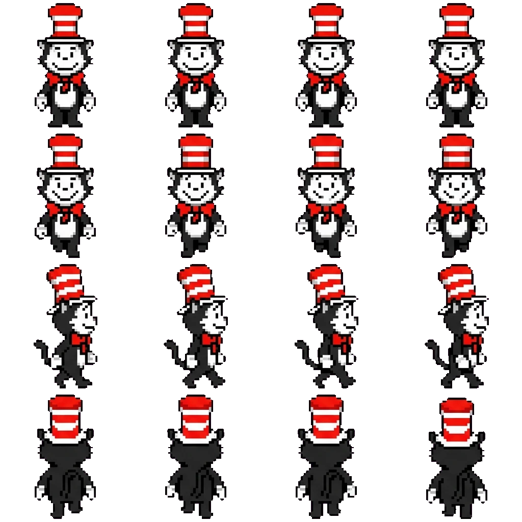 Cat In The Hat movement sprite