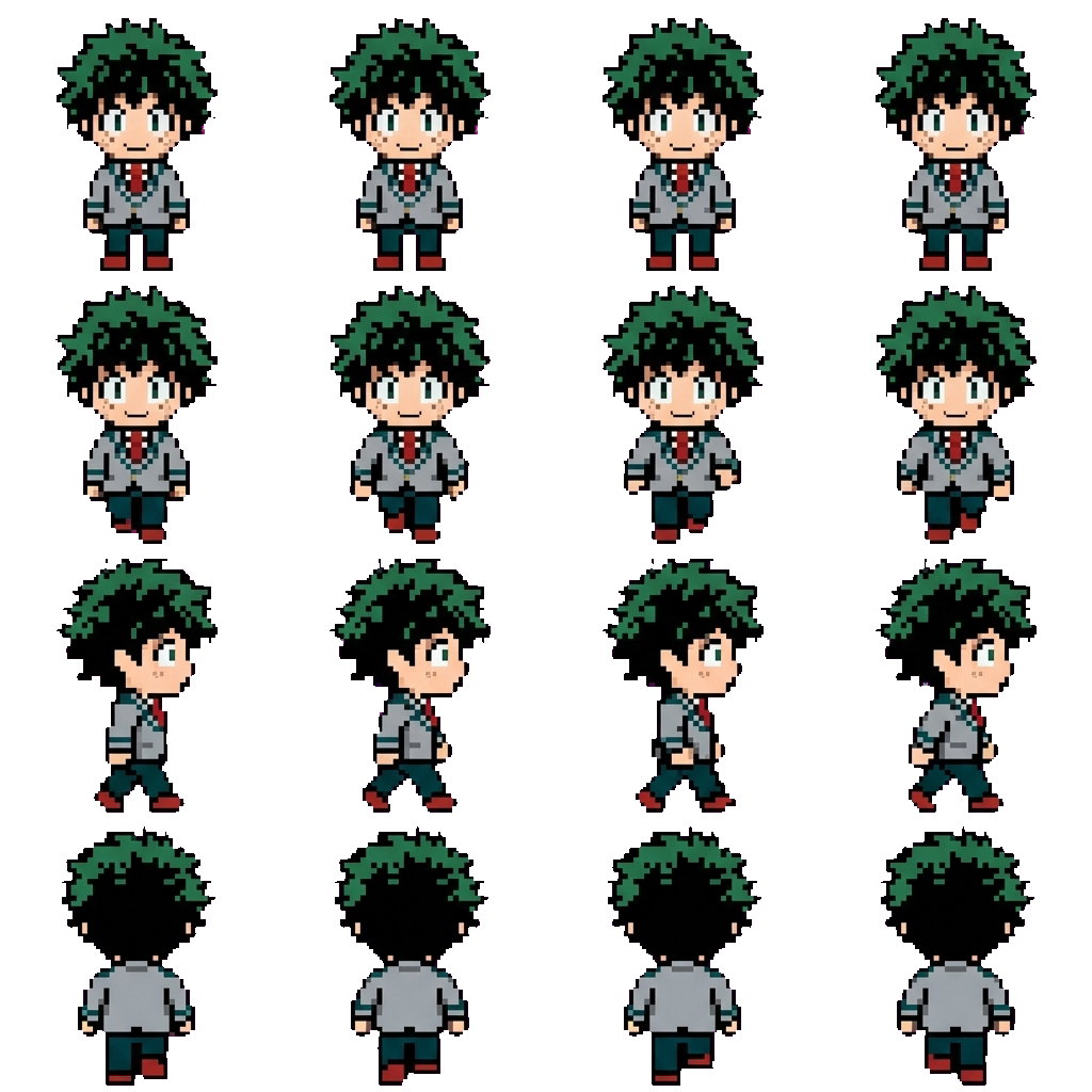 Izuku Midoriya movement sprite