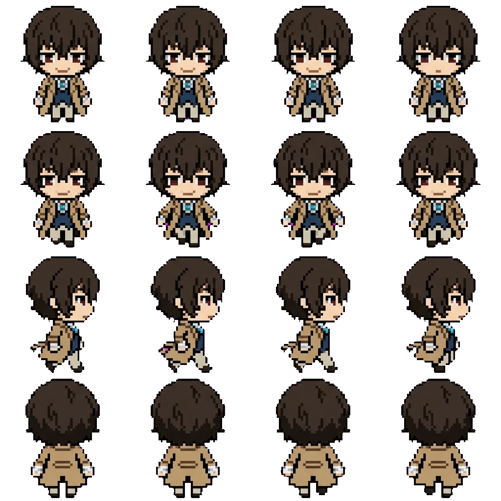 Osamu Dazai movement sprite