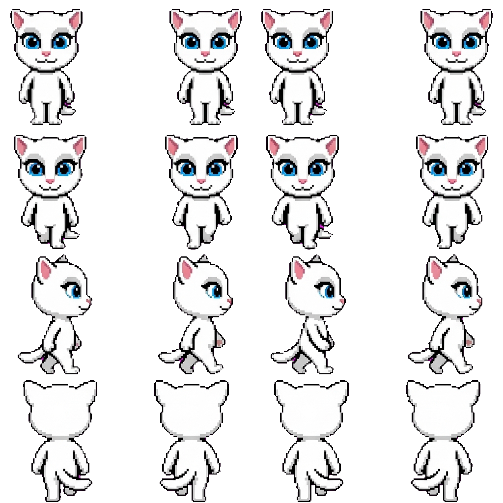 Talking Angela movement sprite