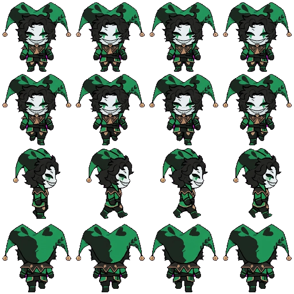 Harlequin movement sprite