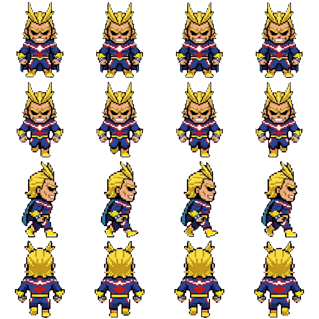 All Might movement sprite