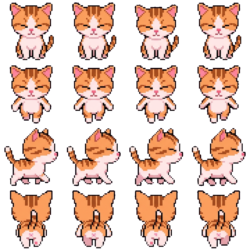 Lazzy kitten movement sprite