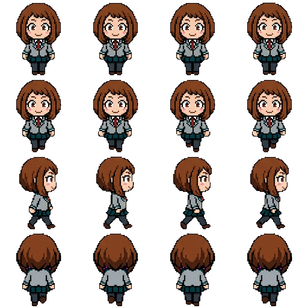 Ochaco Uraraka movement sprite
