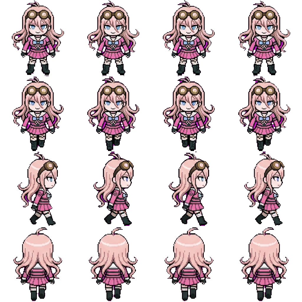 Miu Iruma movement sprite