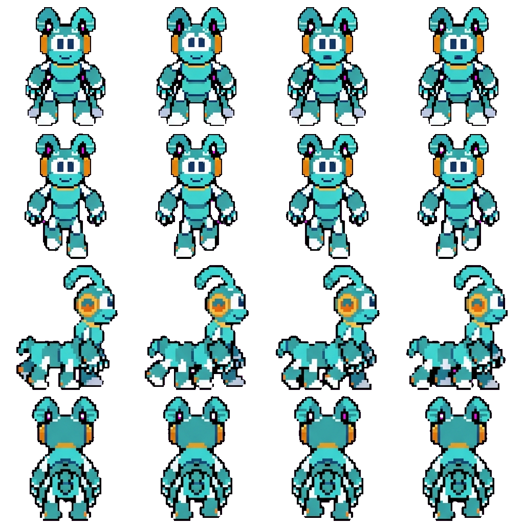 Caterpillar movement sprite