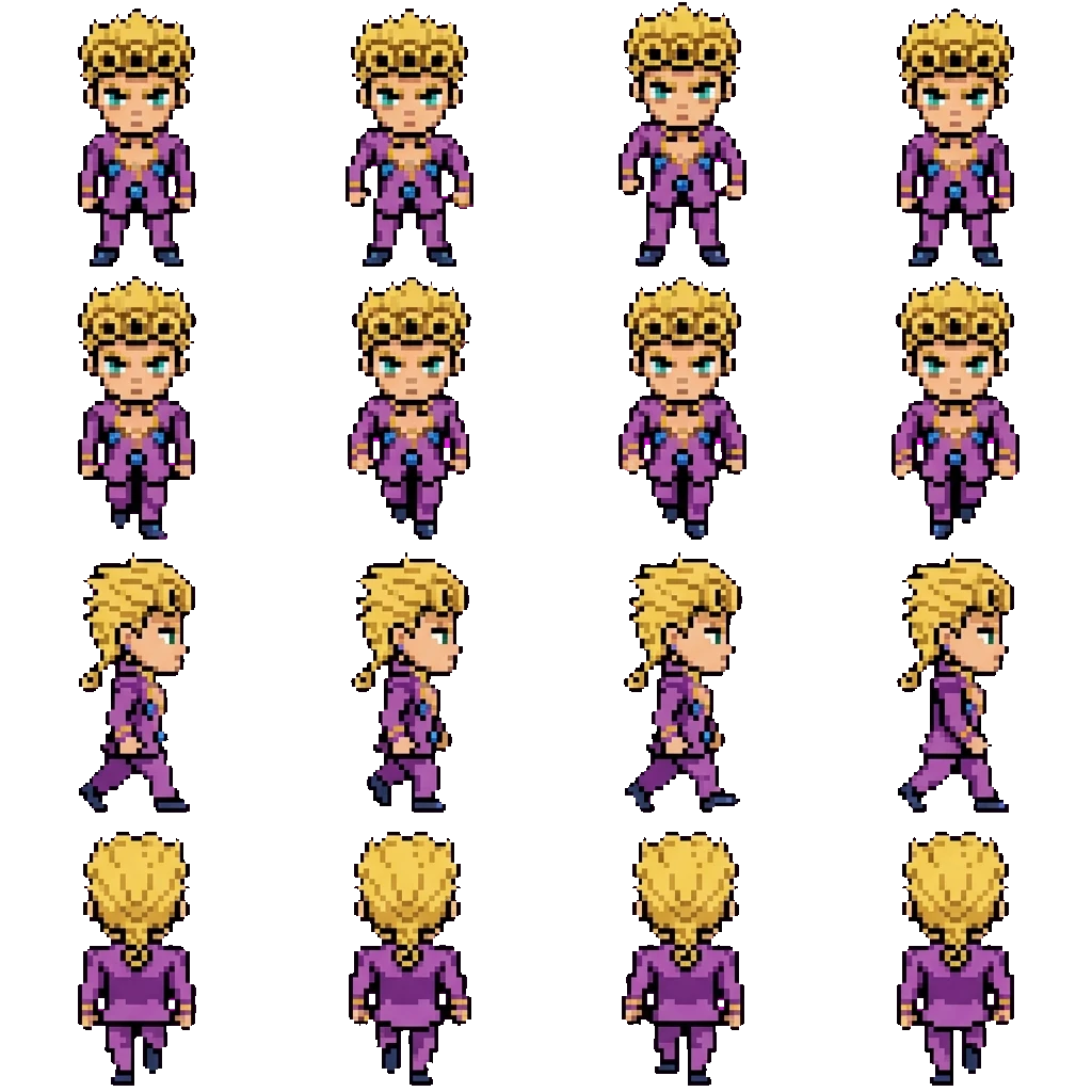 Giorno Giovanna El Capo movement sprite