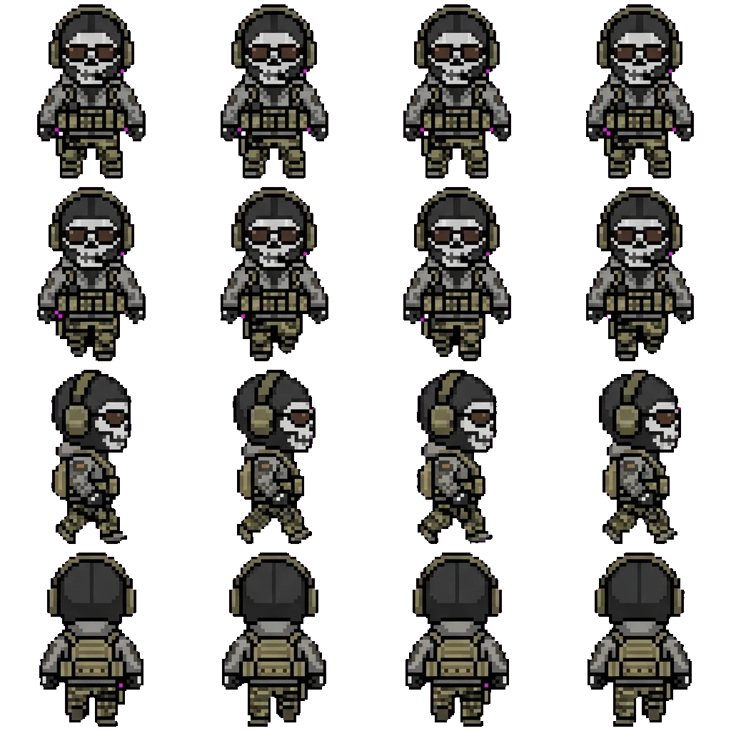 Simon "Ghost" Riley movement sprite