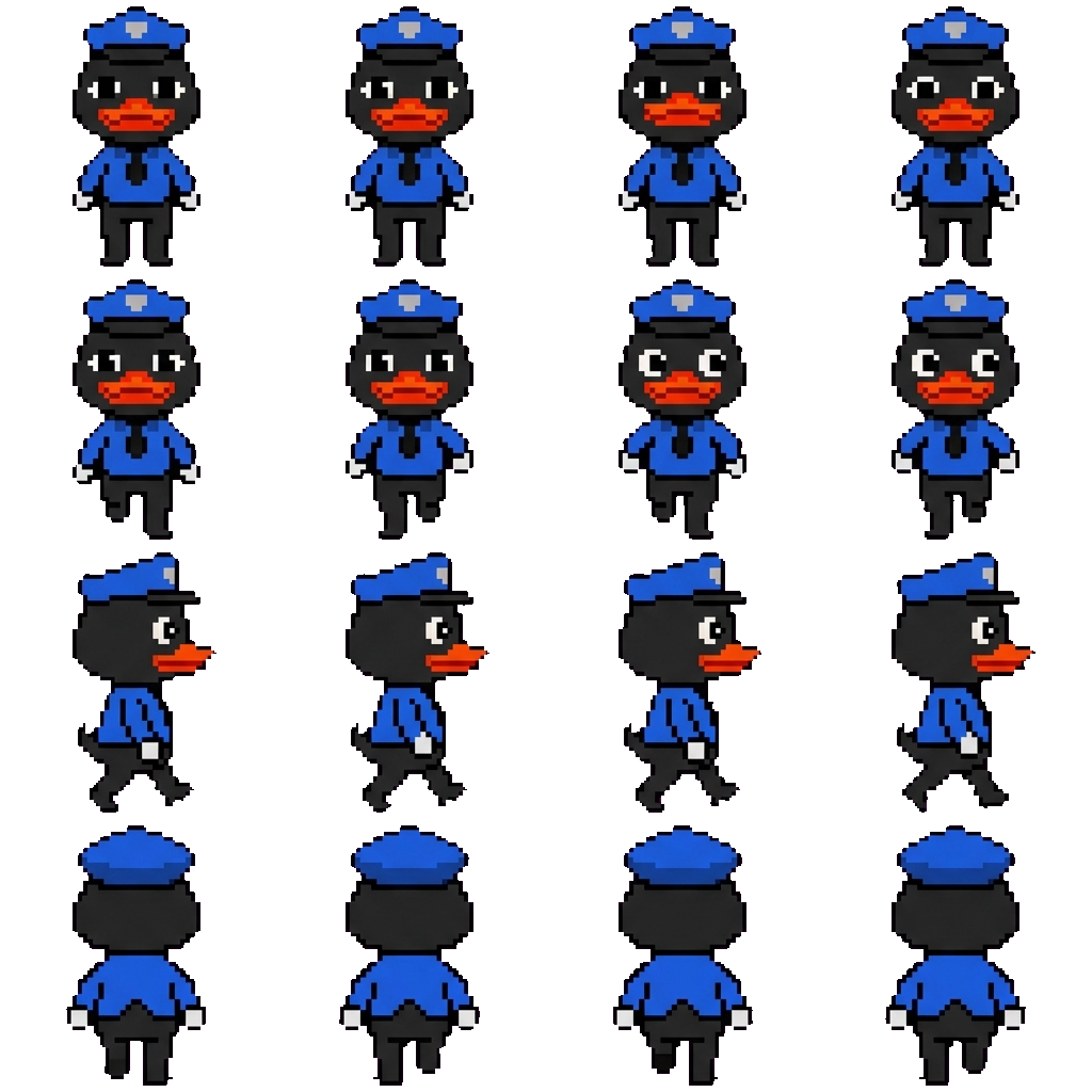 Officer duckman movement sprite