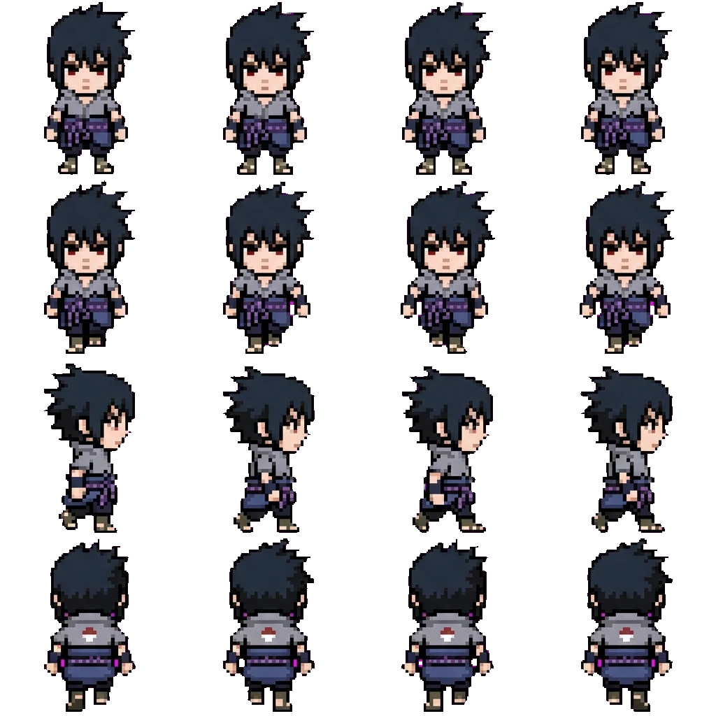 Sasuke Uchiha movement sprite