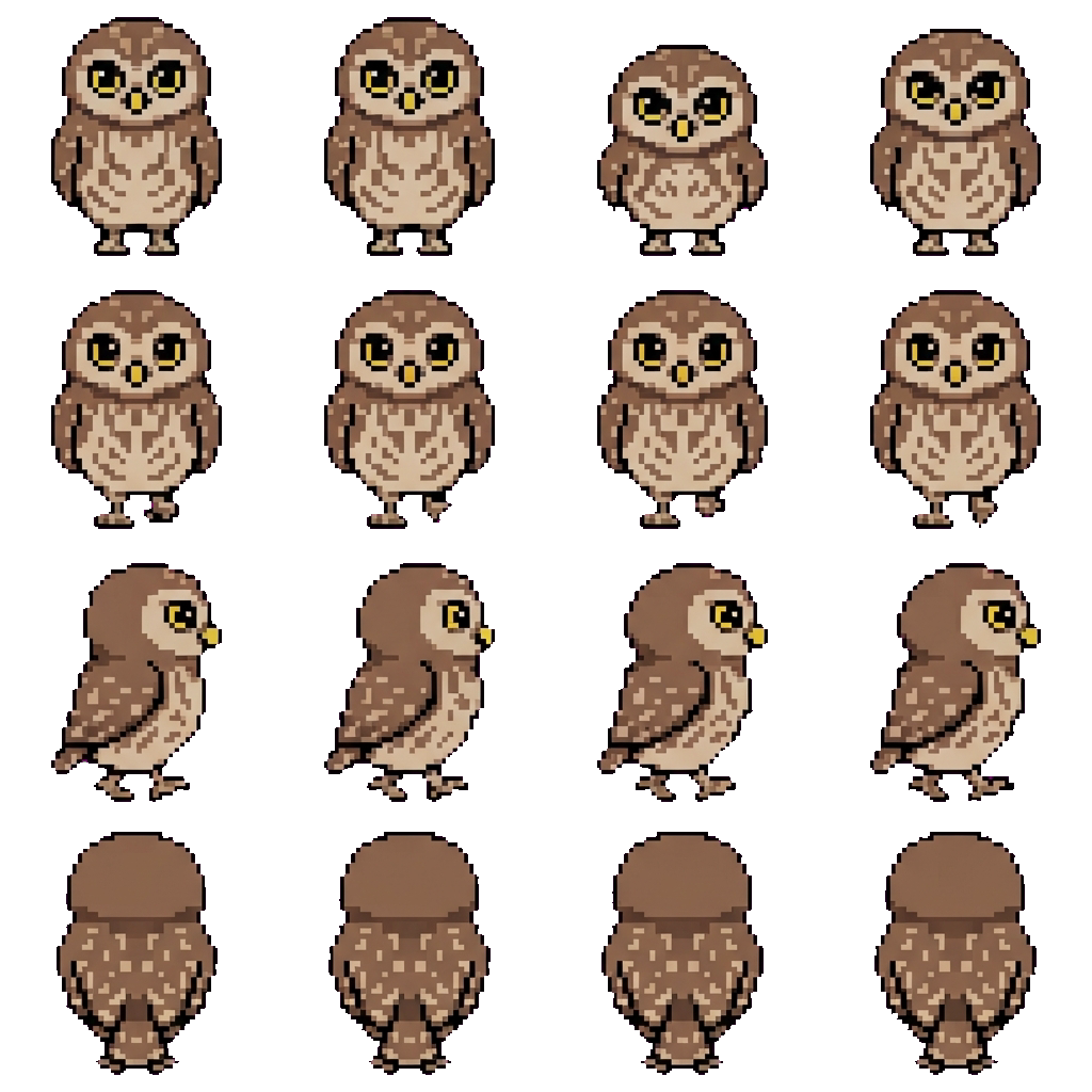 Owl movement sprite