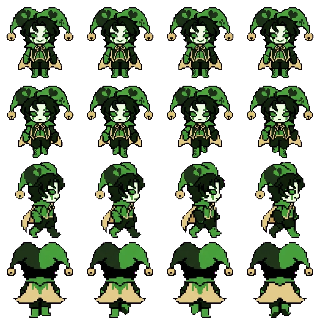 Harlequin movement sprite
