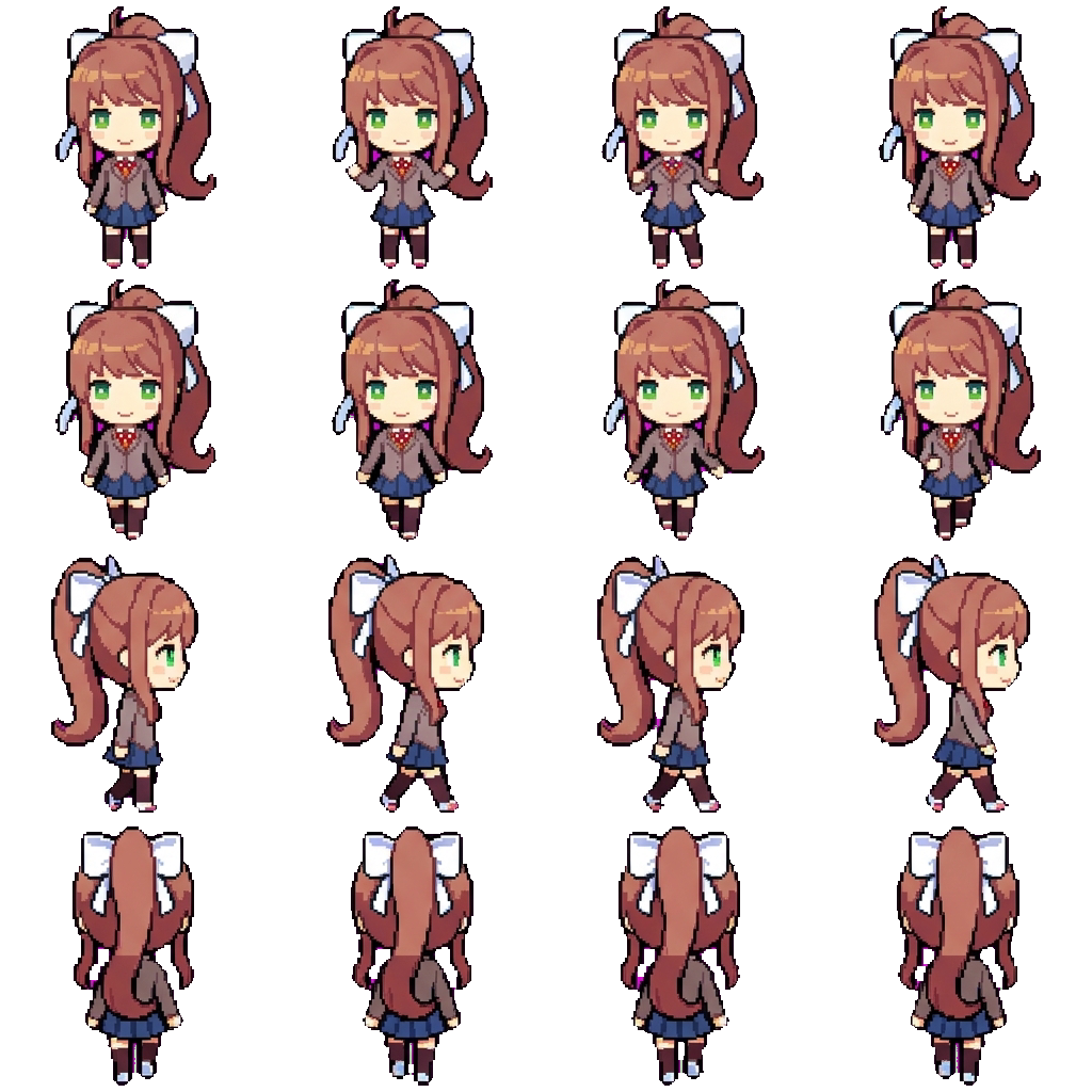 Monika movement sprite