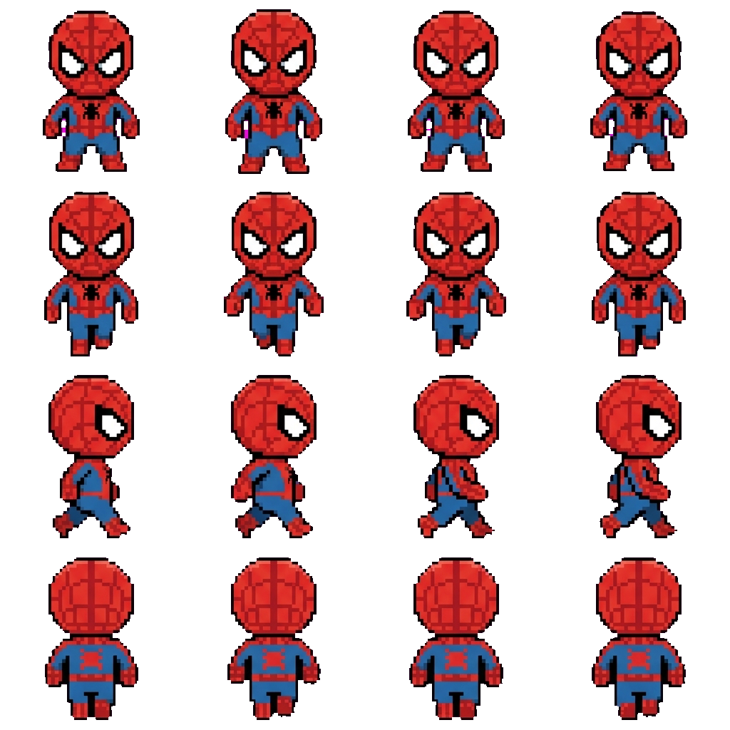 Spider-man movement sprite