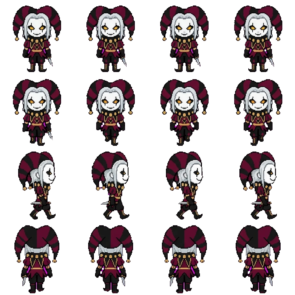 Pierrot movement sprite