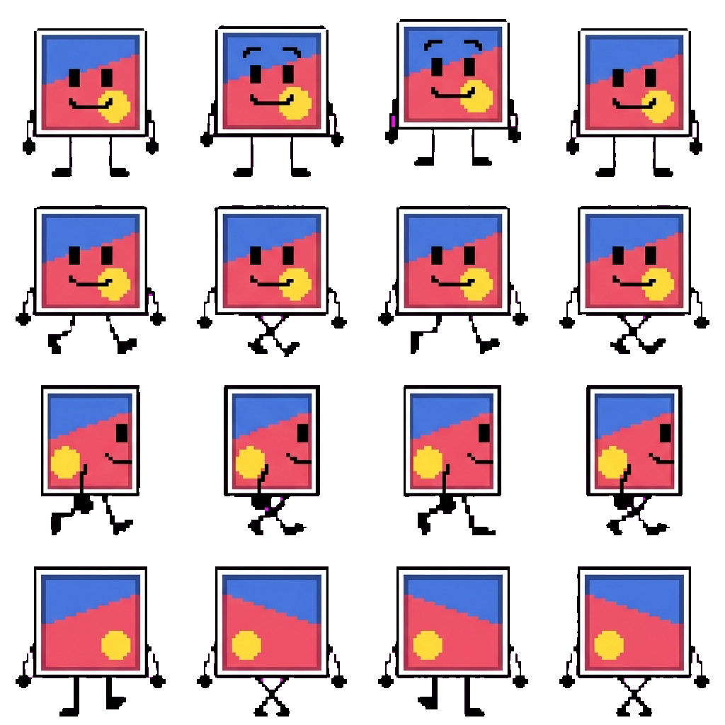 Sticker movement sprite
