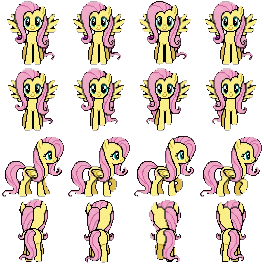 Fluttershy movement sprite