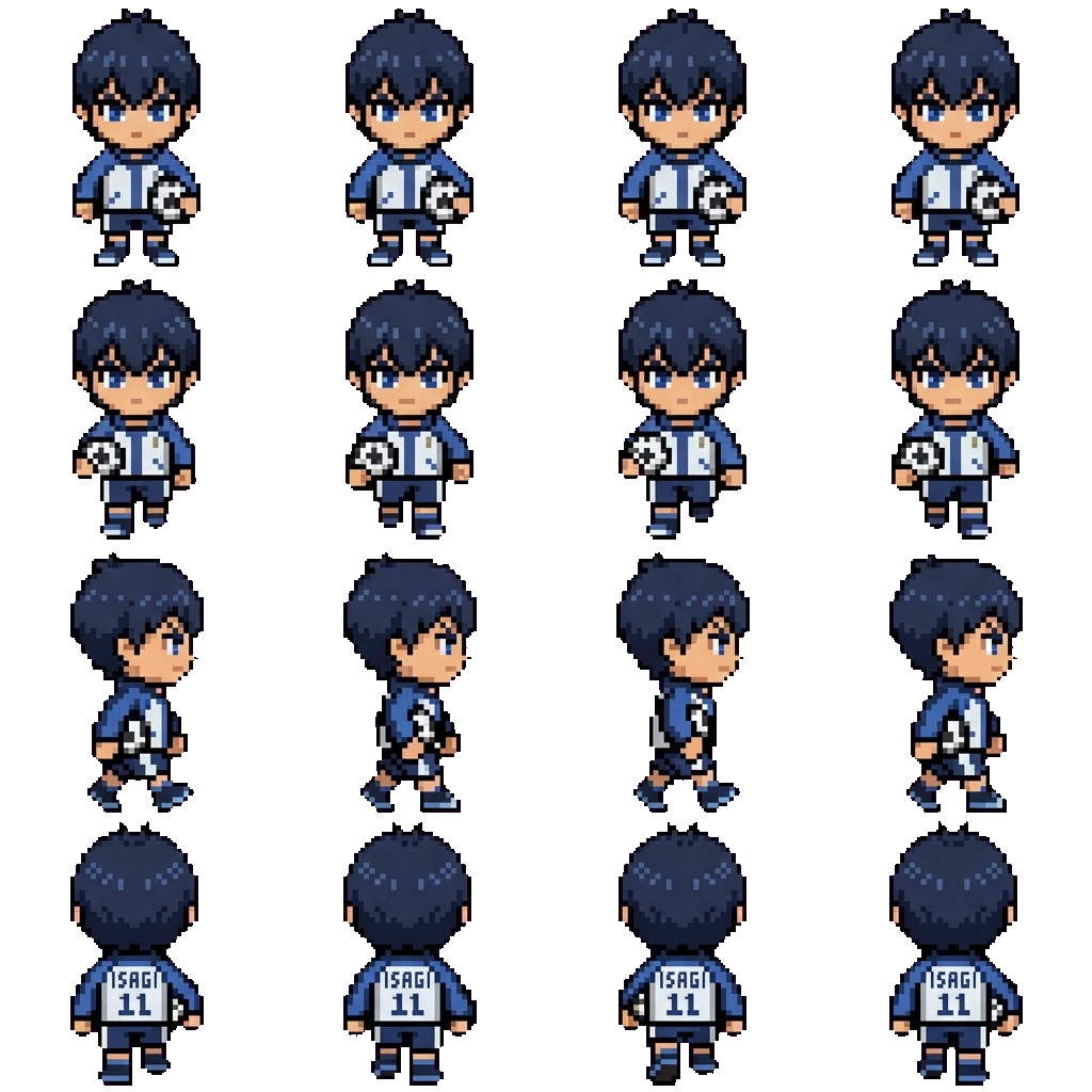 Yoichi Isagi movement sprite