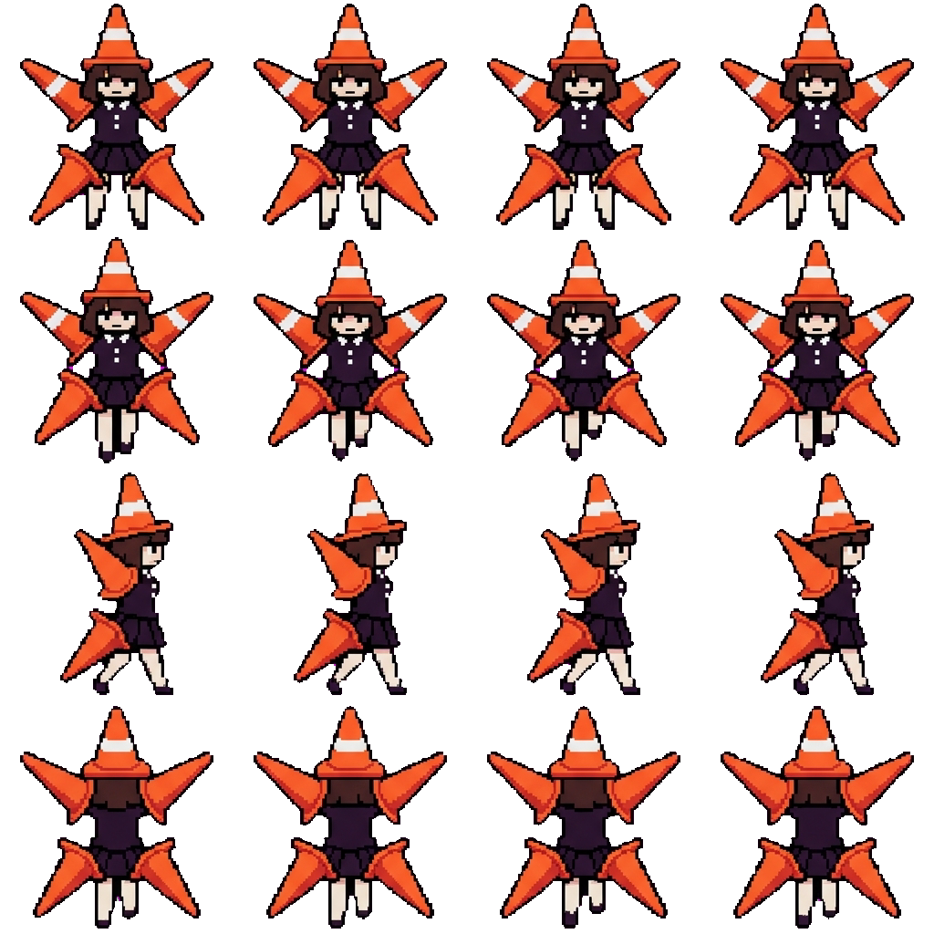 Cone Miss Bloomie movement sprite
