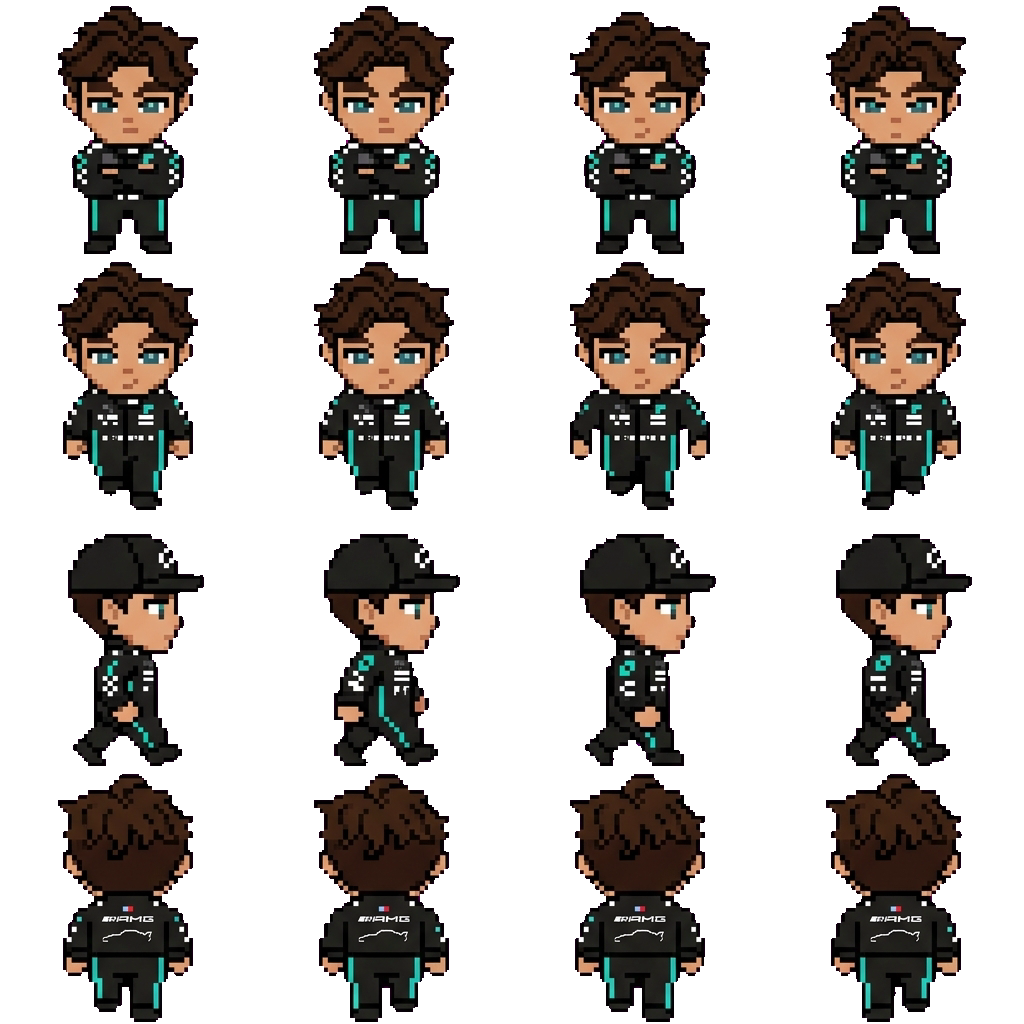 George Russel movement sprite