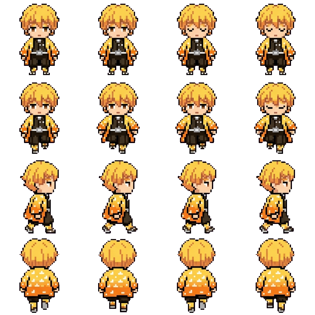 Zenitsu Agatsuma movement sprite