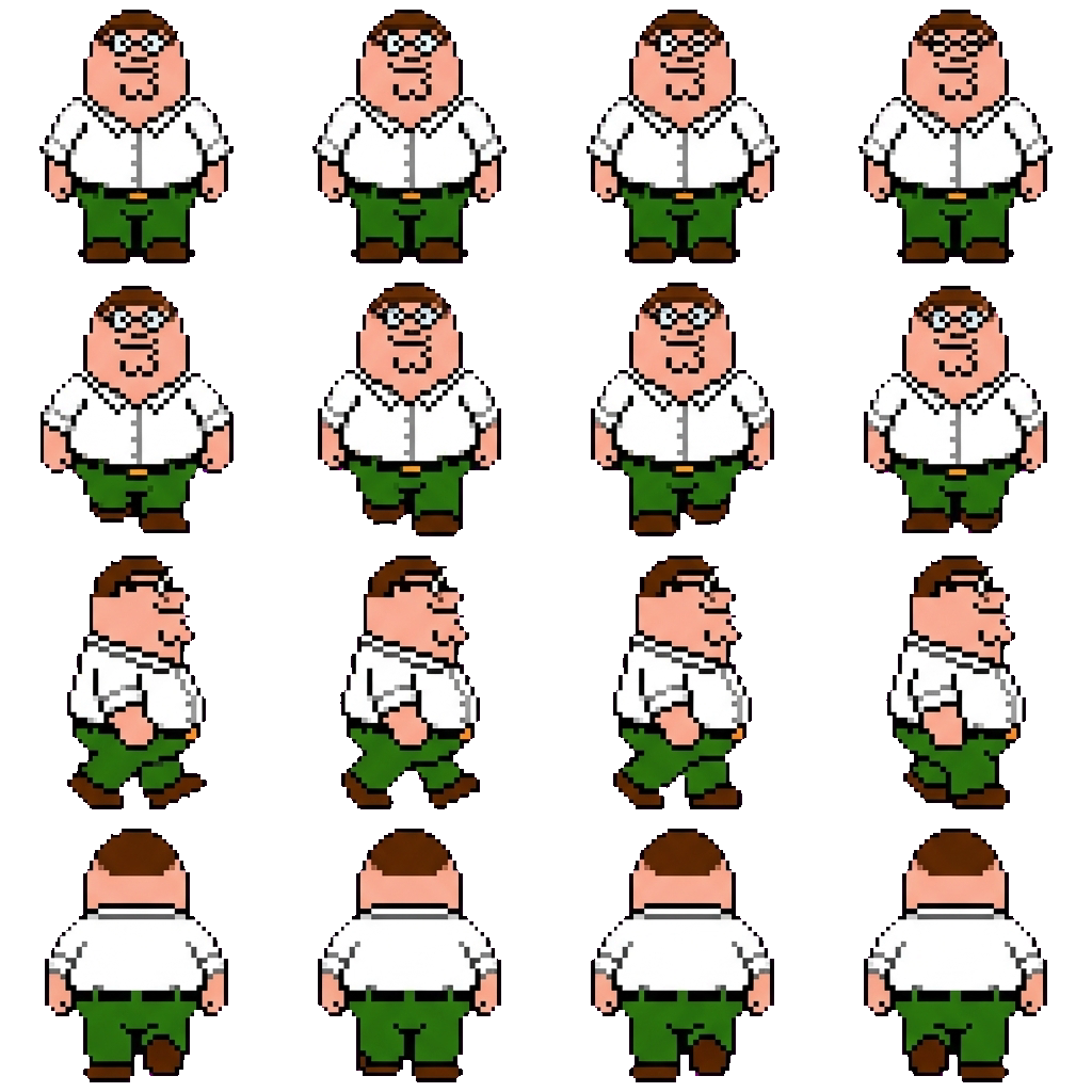 Peter Griffin movement sprite