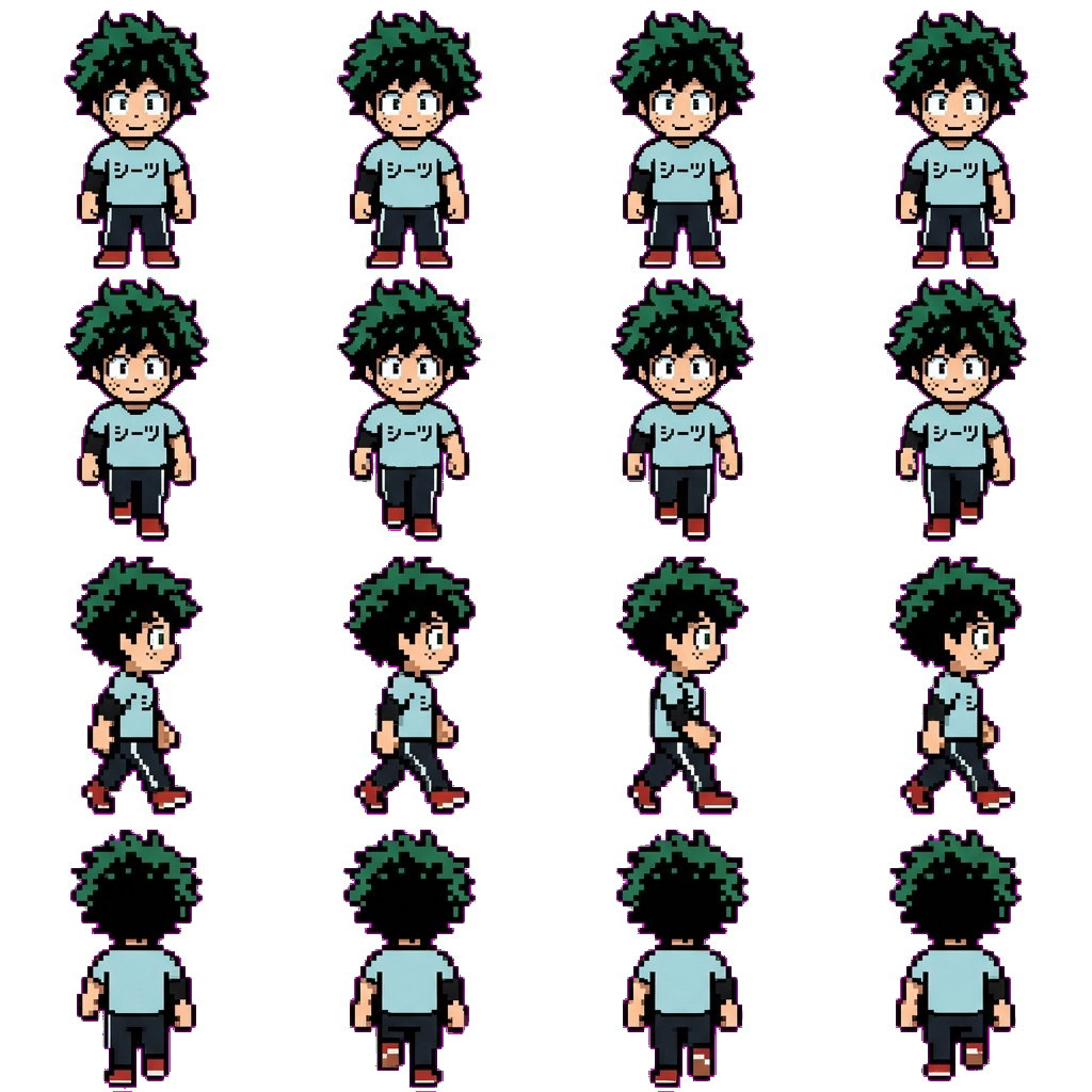 Izuku Midorya movement sprite