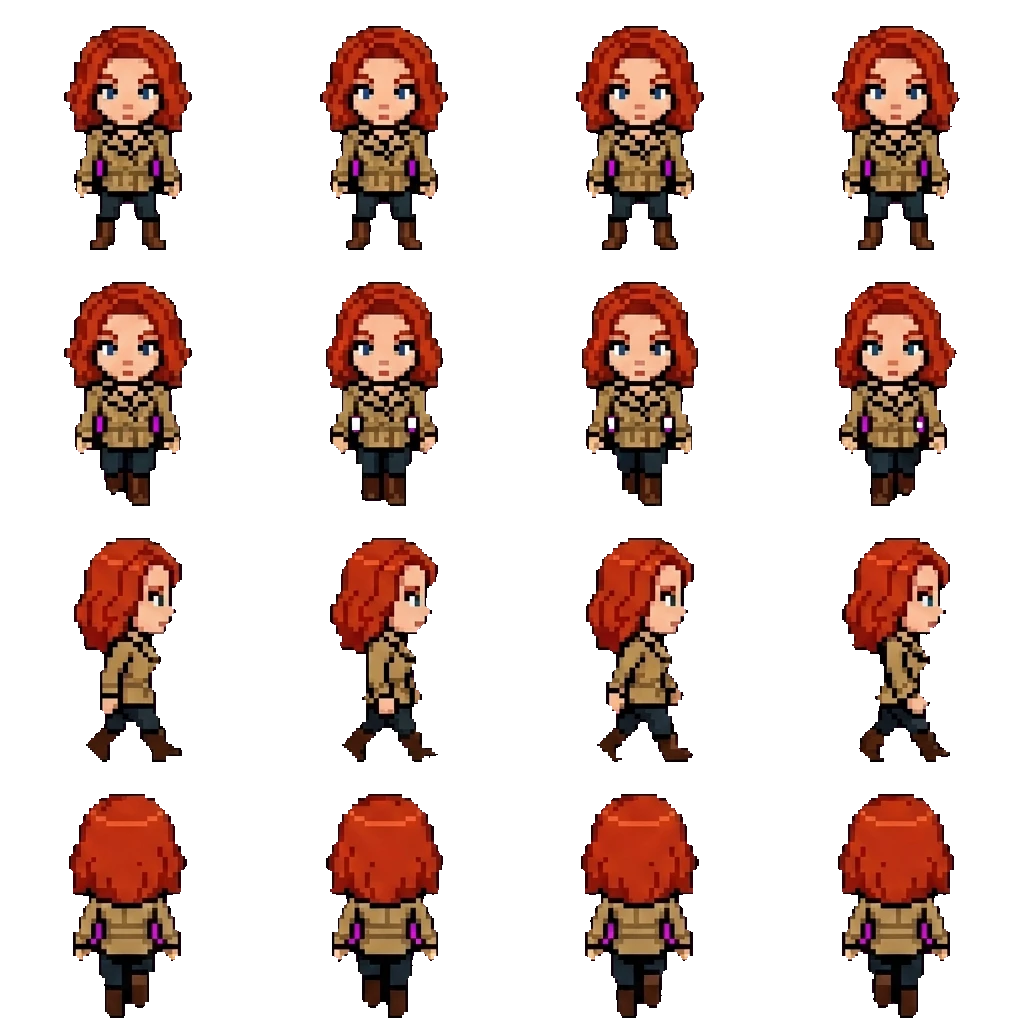 Natasha Romanoff movement sprite