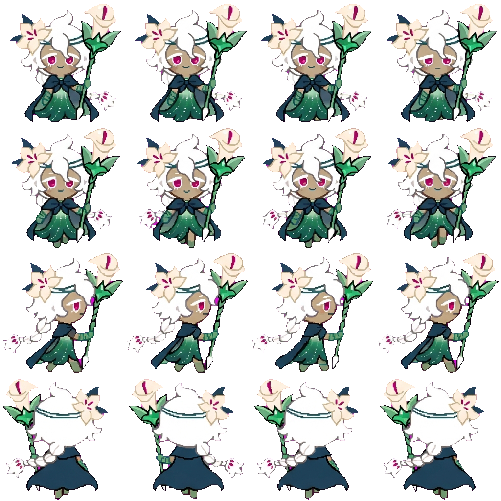 White Lily Cookie movement sprite