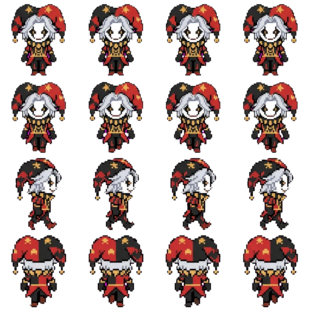 Pierrot movement sprite