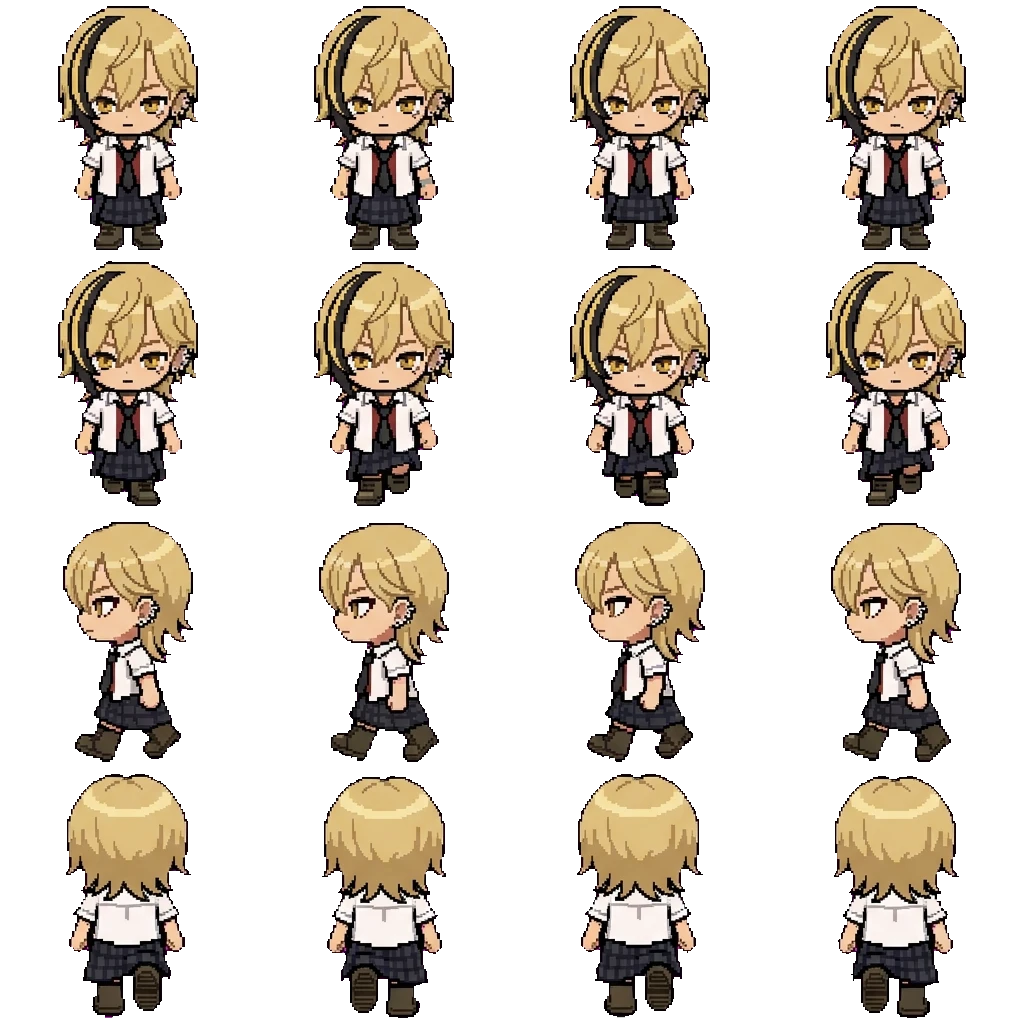 Riko Kujo movement sprite