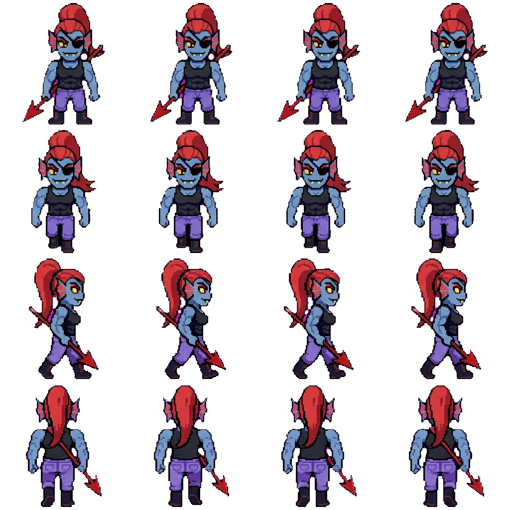 Undyne movement sprite
