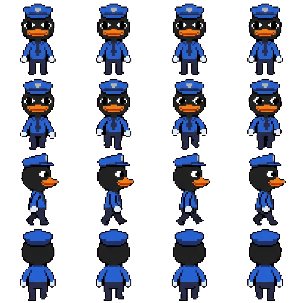 Officer duckman movement sprite
