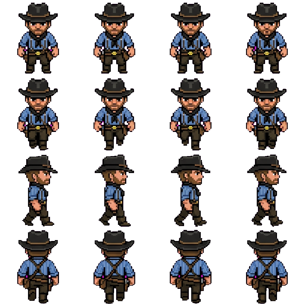 Arthur Morgan movement sprite