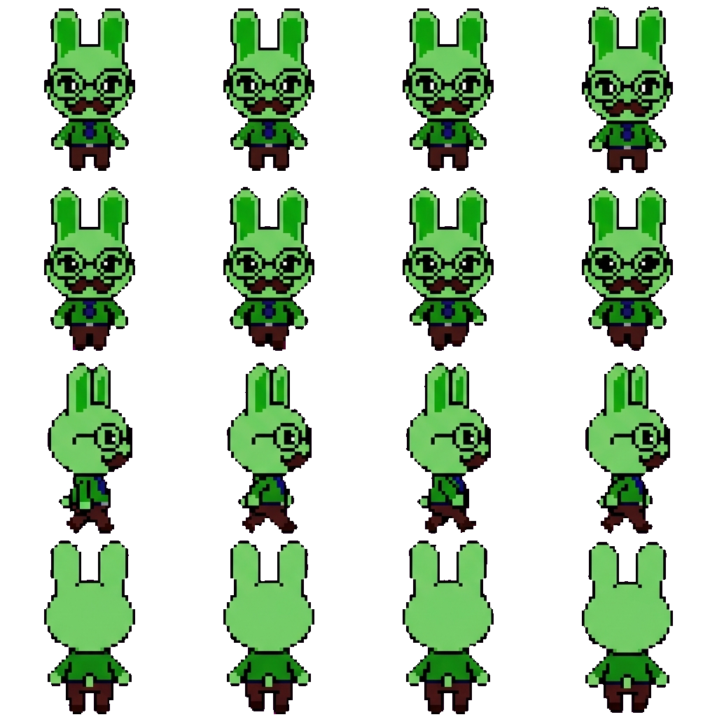 Conejo verde movement sprite