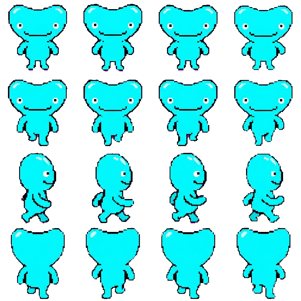 Sweetie bean movement sprite