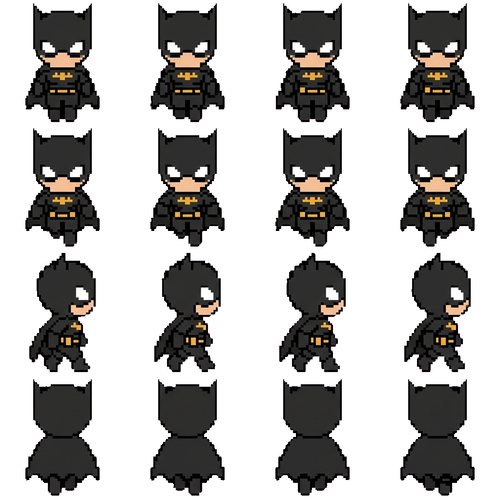 Batgirl (Cassandra Cain) movement sprite