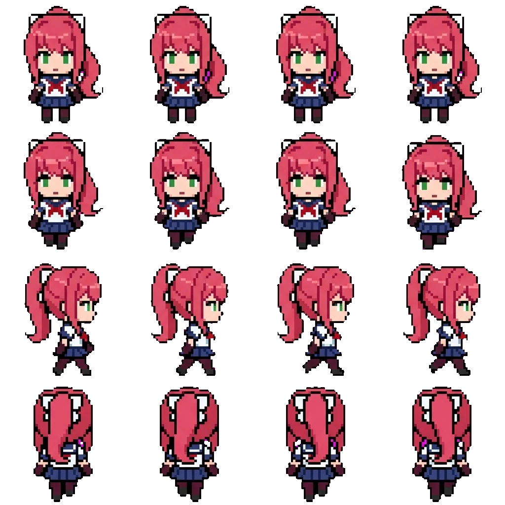 Monika movement sprite