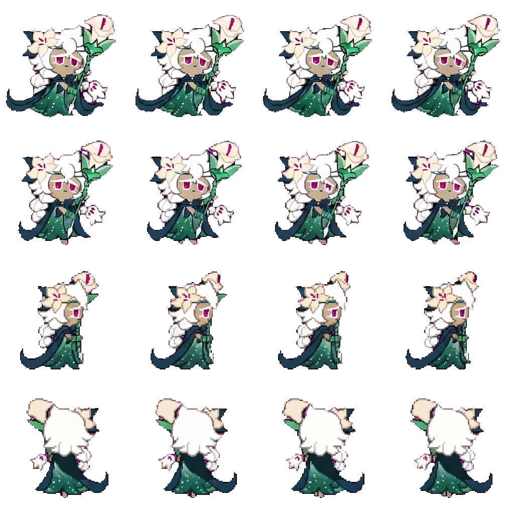 White Lily Cookie movement sprite