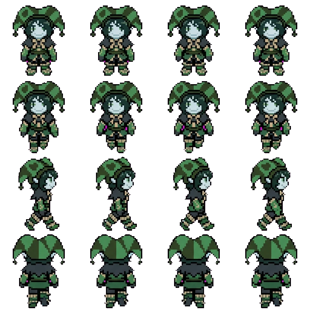 Harlequin movement sprite