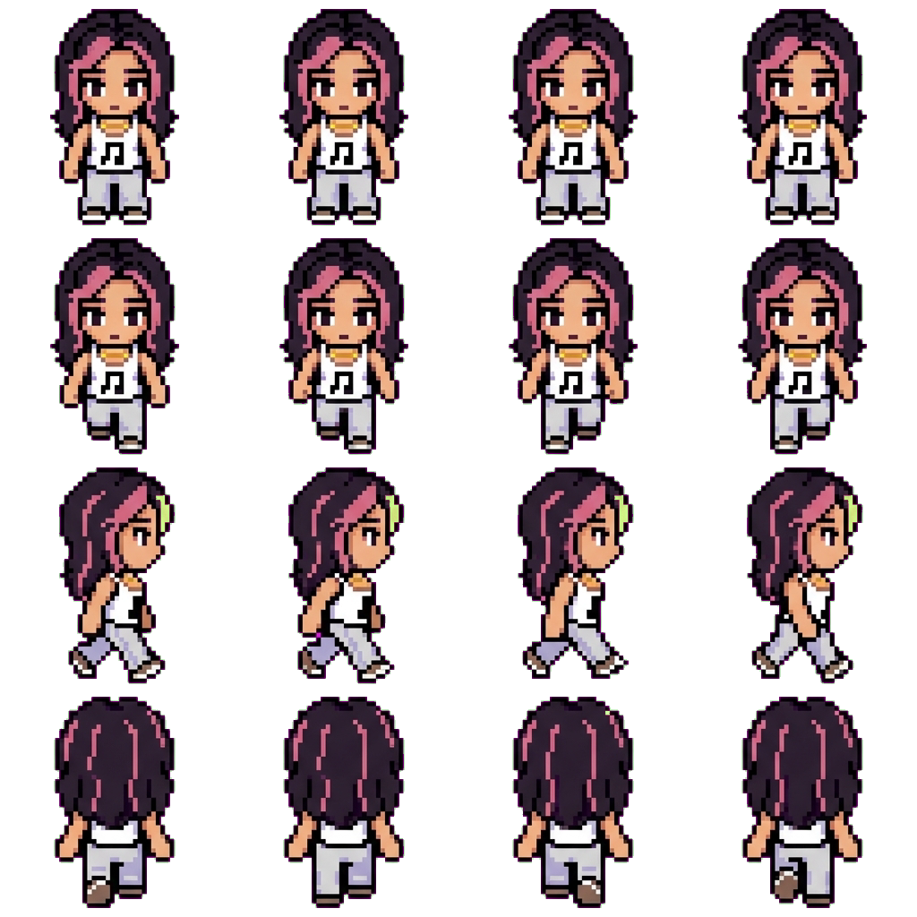 Megan movement sprite